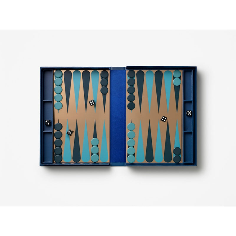 Art Of Backgammon Mirror, Dark Blue/Copper