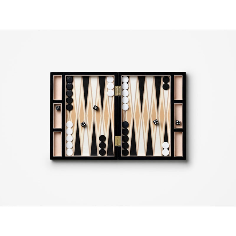 Lacquered Backgammon, Black