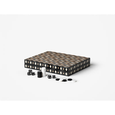 Lacquered Backgammon, Black